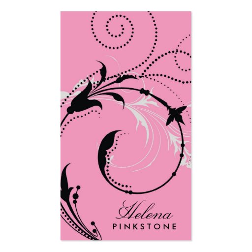 311-Dotted Desire | Pink Business Card