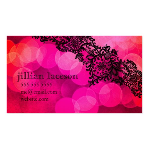 311 Dream in Leopard and Lace Business Card Templates (back side)