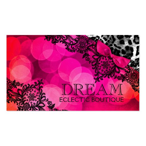 311 Dream in Leopard and Lace Business Card Templates (front side)