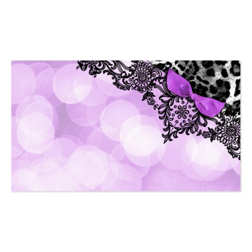 311 Dream in Leopard and Lace Violet Name Card Business Card Template (front side)