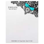 311 Dream in Leopard & Lace Aqua Custom Letterhead