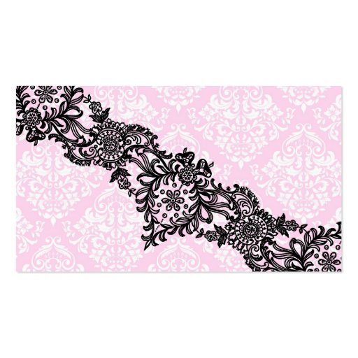 311 Dream in Leopard & Lace Girly Pink Name Card Business Cards (back side)