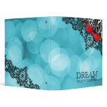 311 Dream in Light Leopard & Lace Aqua 2 Vinyl Binders