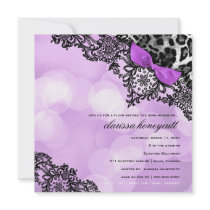 311 Dream in Lights Leopard & Lace Violet Custom Invite