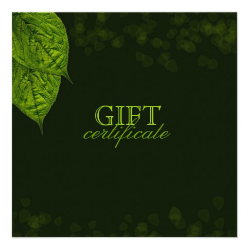 311 Dream Leaf Gift Certificate Personalized Invitations