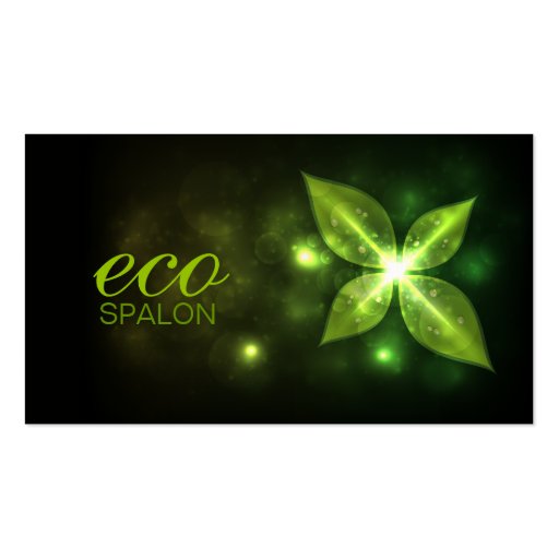 311 Eco Leaf Premium Pearl Business Card Template (front side)
