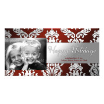 311 Elegant Damask Crimson photo cards