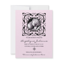 311-EMBELLISHED BABY GIRL ANNOUNCEMENT invitations by Jill311 311-EMBELLISHED BABY GIRL ANNOUNCEMENT invitations