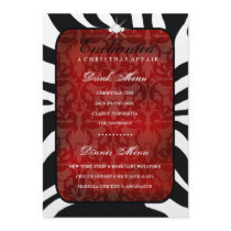311 Enchanted Red Dinner / Drink Menu Invitations