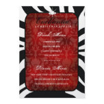 311 Enchanted Red Dinner / Drink Menu Invitations