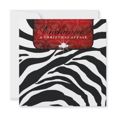 311-Enchanted Red Metallic Paper Personalized Invitations by Jill311