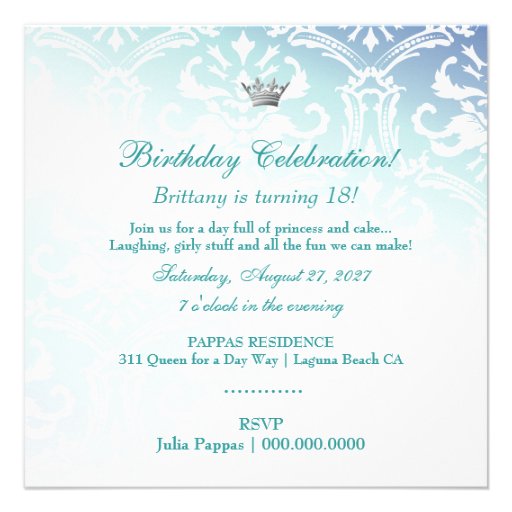 311 Enticingly Aqua Teal Invite