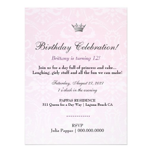 311 Enticingly Baby Pink & Lilac Invitation