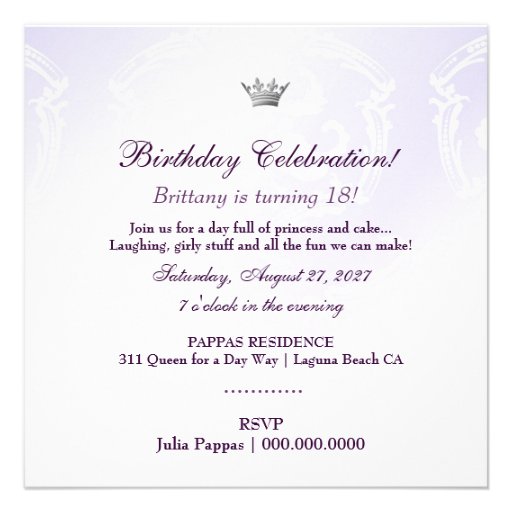 311 Enticingly Purple Invite