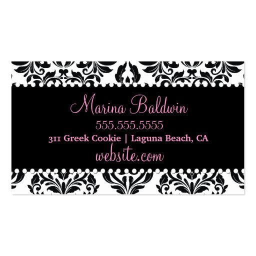 311 Event & Bustle Cupcake Business Card Template (back side)