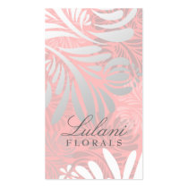 311 EXOTIC FLORAL BLUSH PINK Business Card business cards
