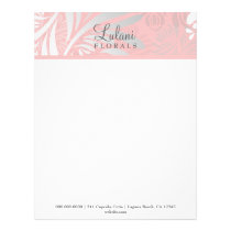311 Exotic Floral Blush Pink Letterhead letterhead