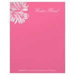 311-Exotic Floral | Rose Pink Customized Letterhead