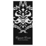 311-Exquisite Black Damask Rack Card