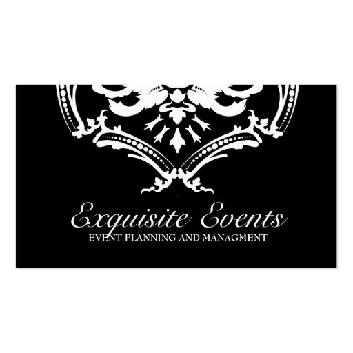 311 Exquisite Damask Black Business Card Templates