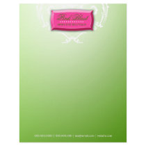 311-Exqusite Lime Blast  Damask Letterhead Design