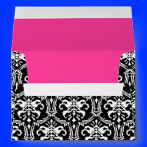 311-Exqusite Pink Blast Damask Envelope