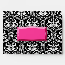 311-Exqusite Pink Blast Damask Envelope