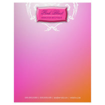 311-Exqusite Pink Blast Wild Sunset Damask Letterhead Template