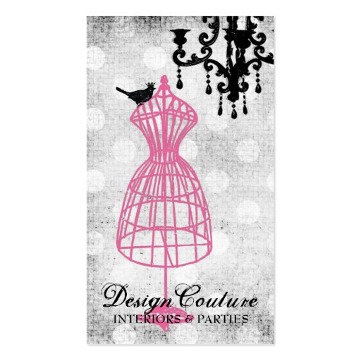 311 Fabulously French Wire Dress Form Business Card (front side)