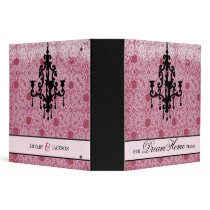 311-Faded Pink & Black Chandelier Binder