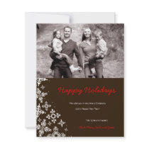 311-Falling Snow | Brown Christmas Photo Card invitations by Jill311 311-Falling Snow | Brown Christmas Photo Card invitations