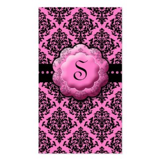 311-Fancy Schmancy Damask | Sweet Pink Monogram profilecard