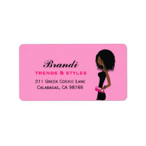 311 Fashionista African American Curly Hair Labels labels