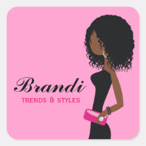 311 Fashionista African American Curly HairSticker stickers