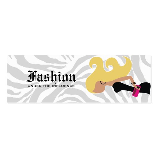 311- Fashionista Blond Tag Business Cards (front side)