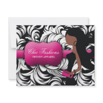 311 Fashionista Gift Card | African American Custom Announcement
