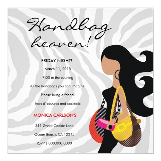 311-Fashionista Handbag Heaven Invitation