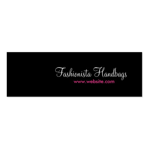 311-Fashionista Hang Tag Business Card Template (back side)