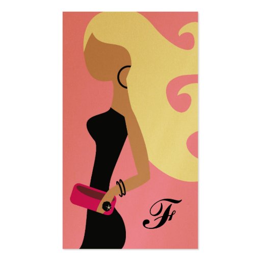 311 Fashionista Platinum Blonde Tan Business Cards (front side)