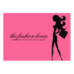 311 Fashionista Silhouette Pink Chubby Card Business Card Templates