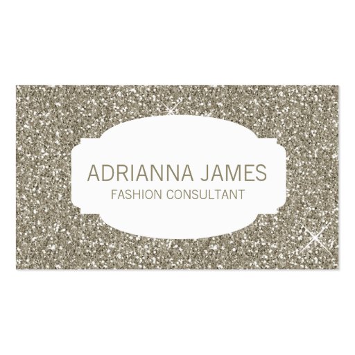 311 Faux Gold Sparkle Glitter Business Card Templates (front side)