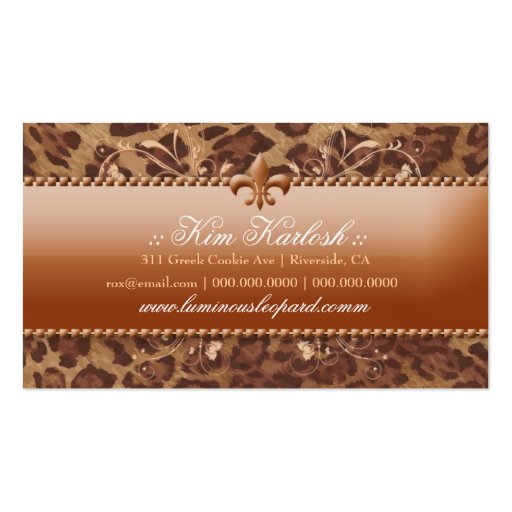 311 Fleur De Leopard Business Card (back side)