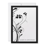 311-Floral High-Rise | Black & White Personalized Invite