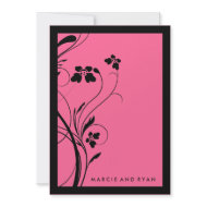 311-Floral High-Rise | Hot Pink Baby invitation