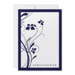 311-Floral High-Rise | Midnight Blue & White Custom Announcements