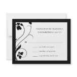 311-Floral High-Rise RSVP | Black &amp; White Invites
