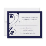 311-Floral High-Rise RSVP | Midnight Blue & White Personalized Announcement