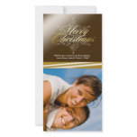 311-Floral Snowflake Merry Christmas Chocolate Photo Card Template