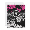 311-FLOWER FLAUNT PINK INVITATION