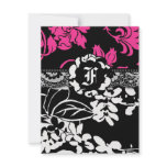 311-FLOWER FLAUNT PINK INVITATION